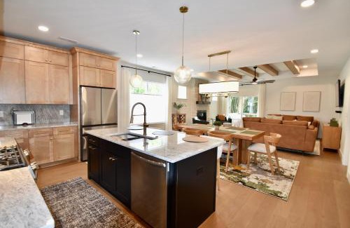 Gastonia House | Luxury New Construction Cottage with fireplace, office, and covered deck