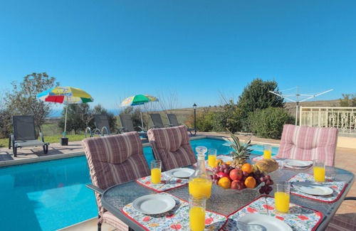 Kathikas Villa | Luxury new villa on mountainside with private swimming pool & garden