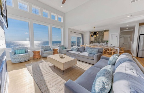 Hatteras House | Luxury Oceanfront Dog Friendly Home w/Pool, Hot Tub, Elevator, and Much More!