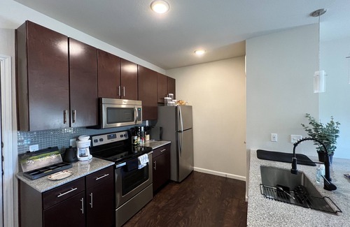 Austin Apartment | Luxury Pool View, 2x King Beds, 65’TV & Food