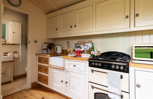 Broadwas Apartment | Luxury Shepherds Hut with private hot tub in quiet rural setting