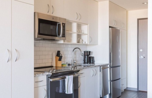 Lower East Side Apartment | Luxury Studio Apt Near Brady St with Balcony and Lake View