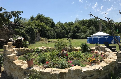 Le Vieux-Cerier RV Rental | Luxury Twin Emperor Glamping Tent sleeps 6 comfortably