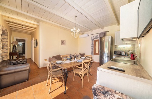 Tselendata Villa | Luxury Venetian Stone Villa- Amazing Private Pool Area and views near Fiskardo