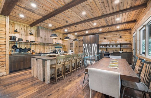 Island Park Cabin | Luxury Yellowstone House on 6 Acres: Private Decks, Chef’s Kitchen, Heat & AC