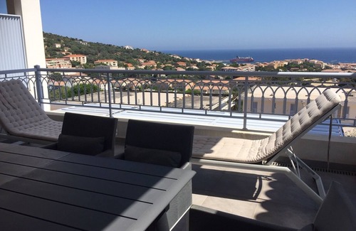 Santa-Reparata-di-Balagna Apartment | MAGNIFICENT SEA-FRONT TERRACE APARTMENT for 4 to 4 people