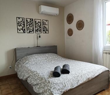 Thuir Villa | Maison 6 pers, avec jardin, clim et pétanque
