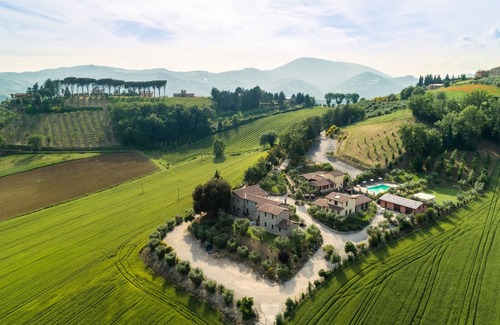Ramazzano Villa | Mansion in Perugia with Pool & Green Hills