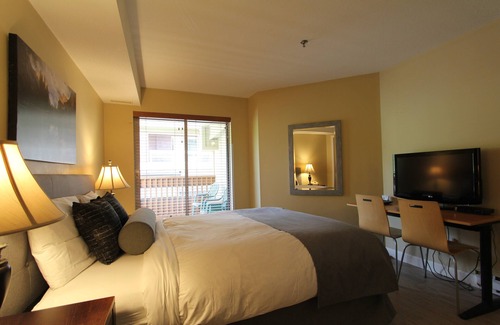 Village North Hotel | Marketplace Lodge #2H5 | Hotel Room with Queen Bed and Balcony