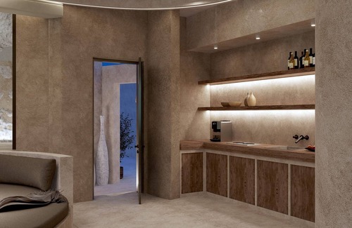 Fira Villa | Masterful Santorini Villa | Villa Zacharias | 4 Bedrooms | Outdoor Dining Area.