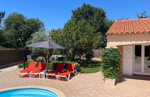 Saint-Genis Villa | Mediterranean villa with private heated pool and boules court, sea and lake 12km away