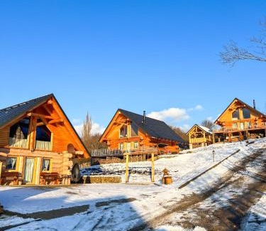 Kostolna Ves Ski Chalet | Medveď, Vlk, Líška Zrubová rozprávka nad rybníkom