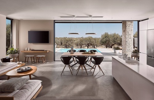 Akrotiri Villa | Minimalistic Design, 70 sq. m. Heated Pool, 5 Minutes From Sandy Beaches!