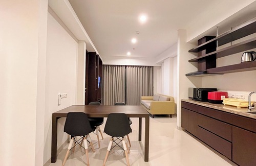 By Pass Ngurah Rai Apartment | Modern And Stylish 2Br (No Kitchen) Apartment At Skales Residence Nusa Dua Bali