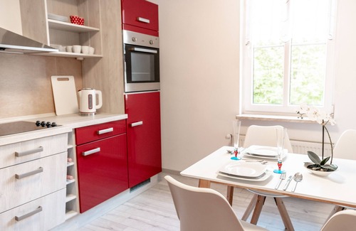 Halberstadt Apartment | Modern, cozy apartment. Central, with a view of the popular Spiegelberg mountains.