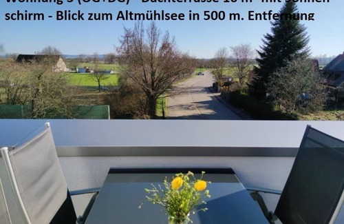 Muhr am See Apartment | Modern eingerichtete Ferienwohnung mit Dachterrasse