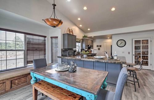 Mountainaire Cabin | Modern Flagstaff Home: Deck, Patio + Fire Pit