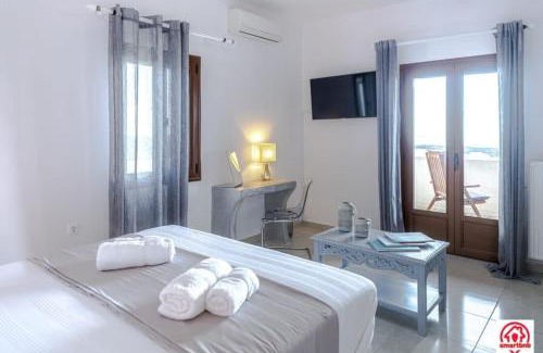 Megalochori Apartment | Modern Naya Escape in Santorini with Captivating Sea Views