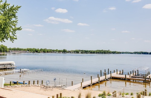 Paw Paw Lake House | Modern oasis with POOL, HOT TUB, OUTDOOR GAMES & FIREPIT