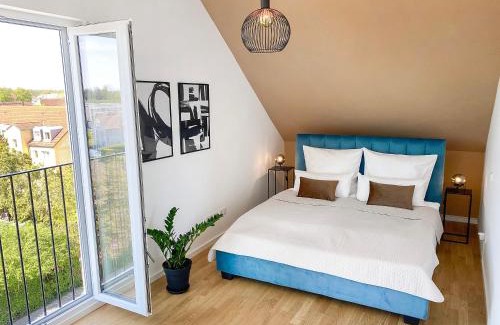 Freising Apartment | Modern & Stylisch - Penthouse-Feeling nahe Flughafen München