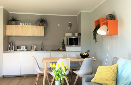 Trzesacz Apartment | Modern vacation apartment "Momentum" with garden, directly on the Baltic Sea near Rewal