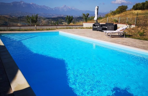 Atri Villa | Modern villa with panoramic view and roomy garden with private pool