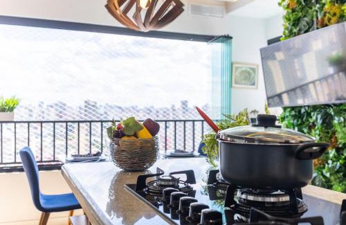 Bras Apartment | Moderno, Próximo ao Metrô, Piscina estilo praia, Churrasqueira