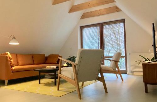Leck Apartment | Moorblick! Große Dachwohnung mit Kamin und Sauna