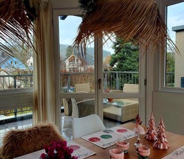 Muelheim Apartment | Mosel Wine Region Holiday House with Garden, Terrace, BBQ and Free Parking up to 9 persons