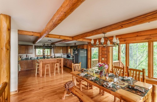 Old Fort Cabin | Mountain View Cabin near Asheville with Hot Tub