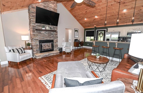 Hayesville House | Mountain View Estate Pool is OPEN Hot Tub Outdoor Kitchen Game Room & Theatre