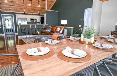 Hayesville House | Mountain View Estate Pool is OPEN Hot Tub Outdoor Kitchen Game Room & Theatre