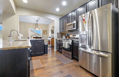 Monument House | Mountain view w/master suite fireplace & game room