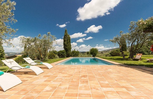 Guardea Villa | My Rental Homes - Villa Molinazzo 10: pool and lovely view of the surrounding hills