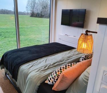 Schijf Cabin | Natuurhuisje 't Hoogbos - Weidezicht