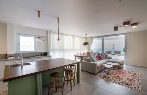 Haifa Apartment | ndream Penthouse W 3 Bedrooms on the SEA W JACUZZI and SEA View Luxury boutique
