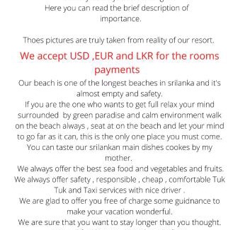 Tangalle Bed & Breakfast | Neem Jay Beach Resort
