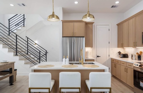 South Central Houston House | NEW - Luxury 3BR Skyline view, Rooftop fire-pit, Pool table, Ping pong, Gym