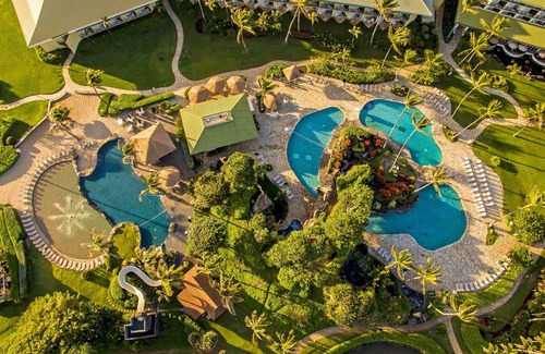 Hanamaulu Hotel | New! Oceanfront Resort. Pool Ocean View Lanai. AC. King Bed. Gym. Spa. Pool.