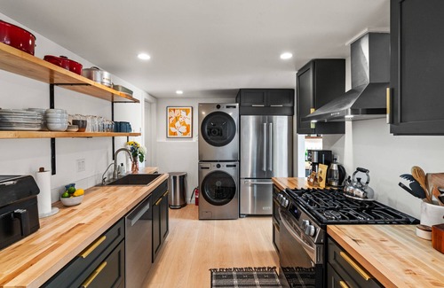 Livingston House | NEW River Island Retreat, unique industrial style modern on the Yellowstone