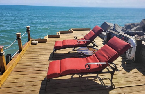 East Tawas Apartment | New! Schmidt's Cove - Incredible Private Lakefront Studio Apartment on Lake Huron!