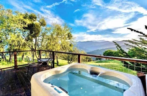 Carmel Valley Cottage | NEW! Soak in a Private Hot Tub while you Enjoy the Mountain Views