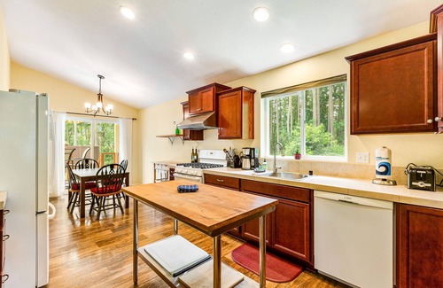 Adelma Beach House | Newer, dog-friendly home at the forest's edge with patio & WiFi - near downtown