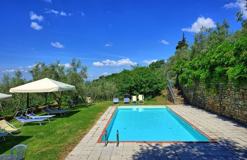 Greve in Chianti Apartment | Nice apartment with WIFI, pool, TV, patio, panoramic view, parking, close to Greve In Chianti