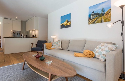 Saas-Balen Apartment | Nice apartment for 3 guests with WIFI, TV, balcony and pets allowed