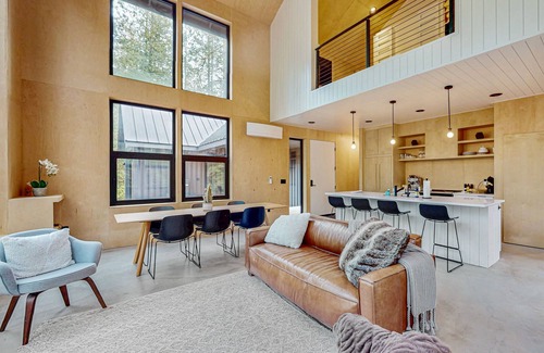 Burley House | Nordic-style home in the forest with private beach access, seasonal pool/hot tub