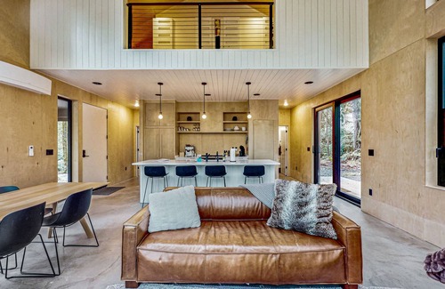 Burley House | Nordic-style home in the forest with private beach access, seasonal pool/hot tub