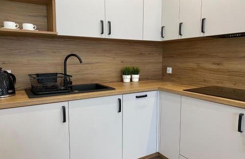 Dzierzoniow Apartment | Nowoczesny Apartament w Dzierżoniowie - parter - balkon - pokój + sypialnia
