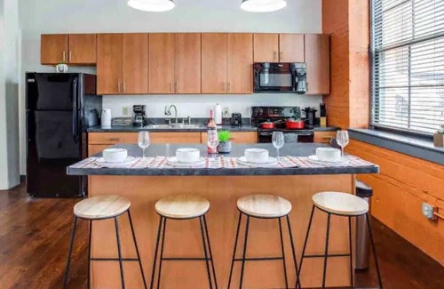 Rochester Apartment | NY Style Loft with King Bed