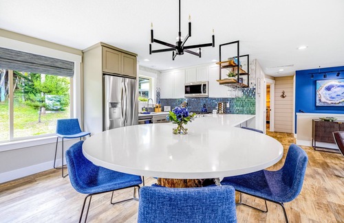 Oceanside House | Ocean View Home w/Private Hot Tub, Great Deck, Fireplace - Walk to the Beach